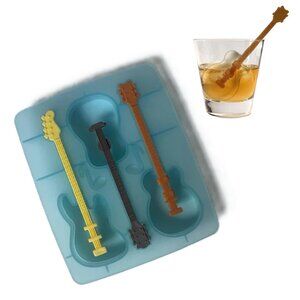 Fred Cool Jazz Guitar Ice Cube Tray - Yellow, Brown, Orange - Never Used